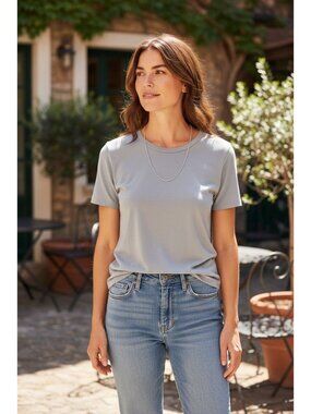 Italian Sterling Silver 925 Italy Chain Necklace – Fine Twisted Rope Style – Spr